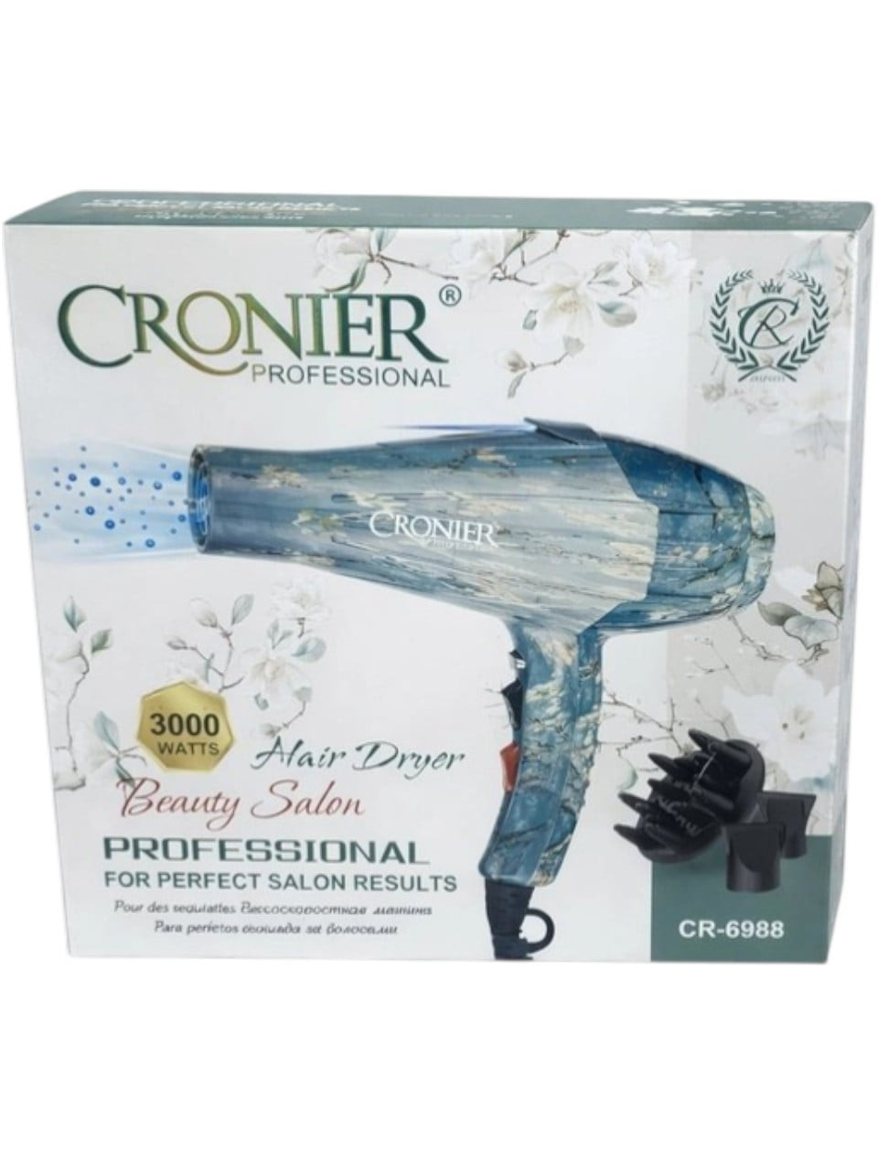 Fen Cronier CR-6988, 3000W, 3 temperatur rejimi, 3 başlıq, 220V (BestAnarEc28) — 1