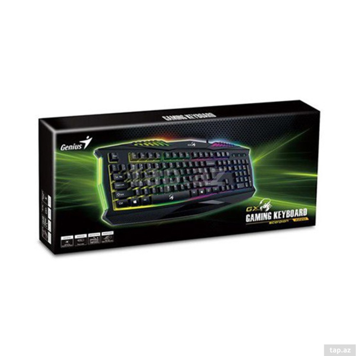 Genius Scorpion K220 RGB Membrane USB Gaming Keyboard oyun klaviaturası — 1