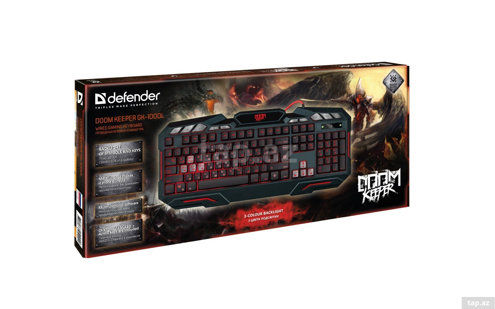 Doom Keeper GK-100DL Wired gaming keyboard, RU,114 keys, 19 Anti-Ghost — 1