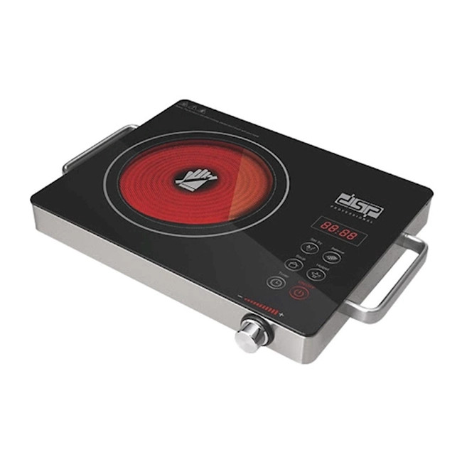 Elektrik plitəsi DSP KD5052, şüşə keramika, infraqırmızı, 1 konfor, sensorlu idarəetmə, 2000 Vt, termostat, displey, taymer, qara - SHRK_4884_01032 — 1