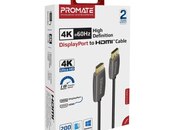Promate ProLink-DP200 DisplayPort to HDMI 4K@60Hz Cable 2M — 2