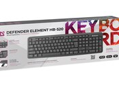 Defender Element HB-520 PS/2 Wired keyboard, RU,black,full-sized — 2