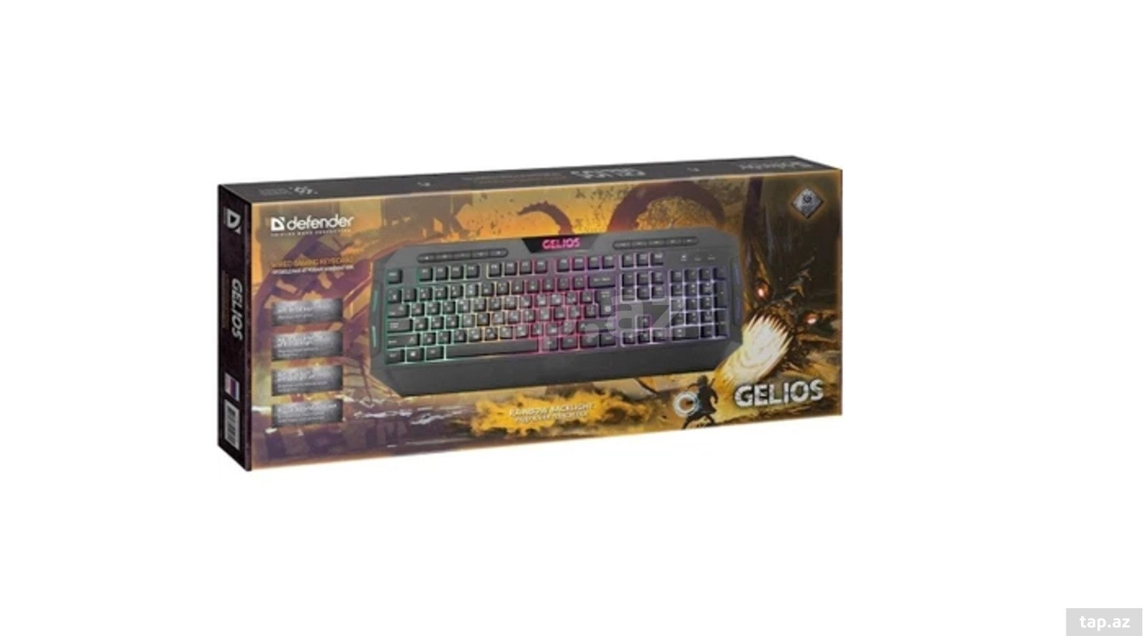 Defender Gelios GK-174DL Wired gaming keyboard, RU, rainbow backlight — 1
