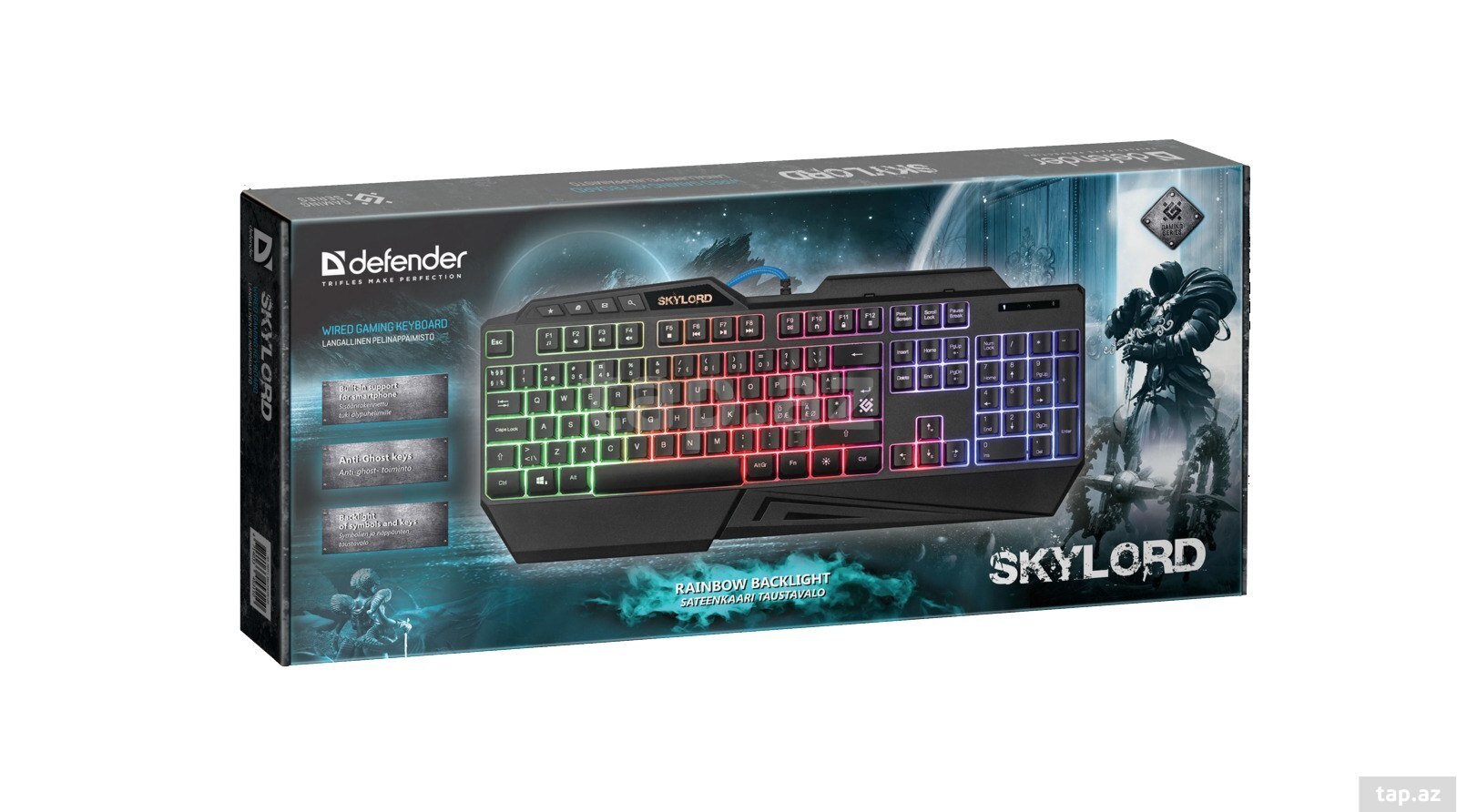 Defender Glorious GK-310L Wired gaming keyboard, RU,RGB backlight,19 Anti-Ghost — 1