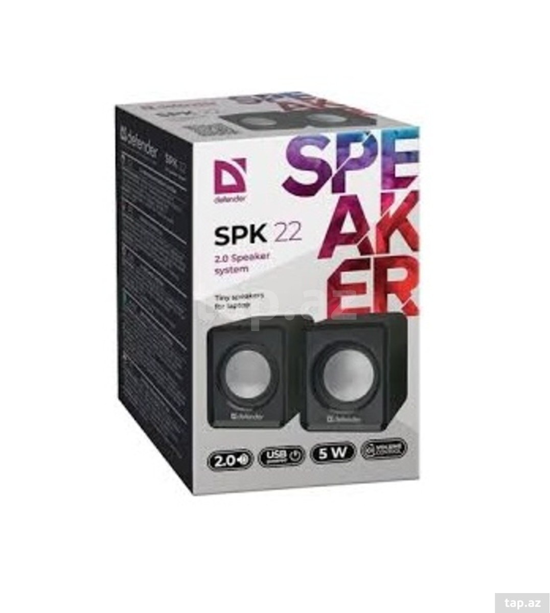 Defender SPK 22 2.0 Speaker system, black, 5W, USB powered — 1