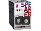 Defender SPK 22 2.0 Speaker system, black, 5W, USB powered — 2
