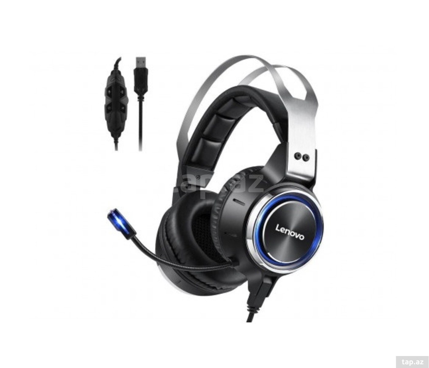 Lenovo HS25 wired gaming headset black — 1