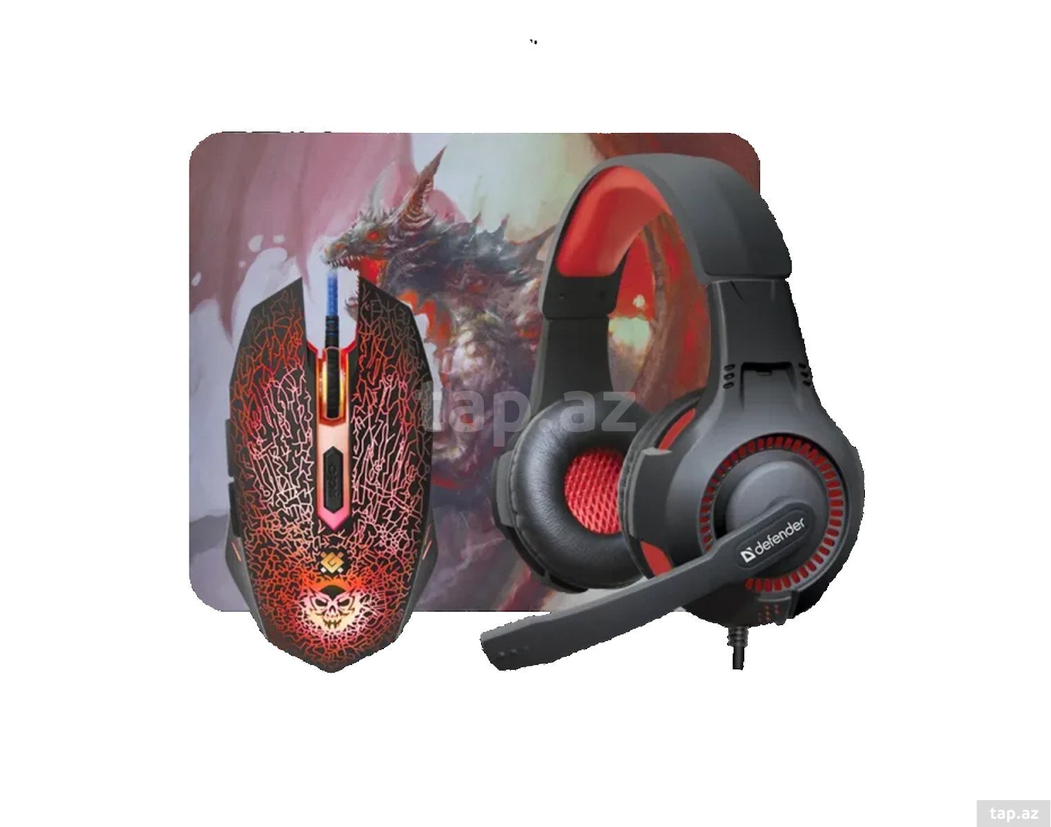 Defender DragonBorn MHP-003 Gaming combo, mouse+headset+mouse pad — 1