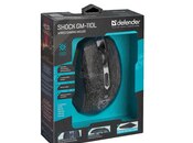 Defender Shock GM-110L Wired gaming mouse, black,6 buttons, 3200dpi — 2