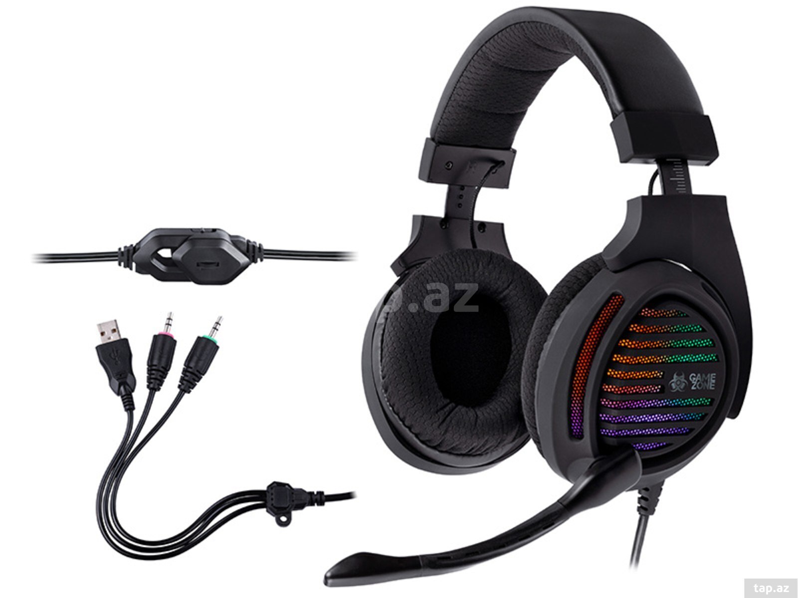 Gaming headset TRACER GAMEZONE Aligator RGB rainbow LED 46466 — 1