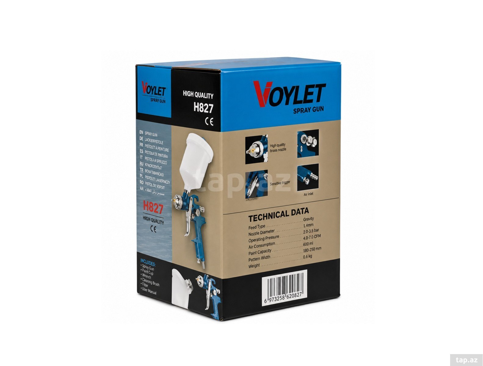 Voylet pulverizator 3.5 mm (üst balon) Model: H90 — 1
