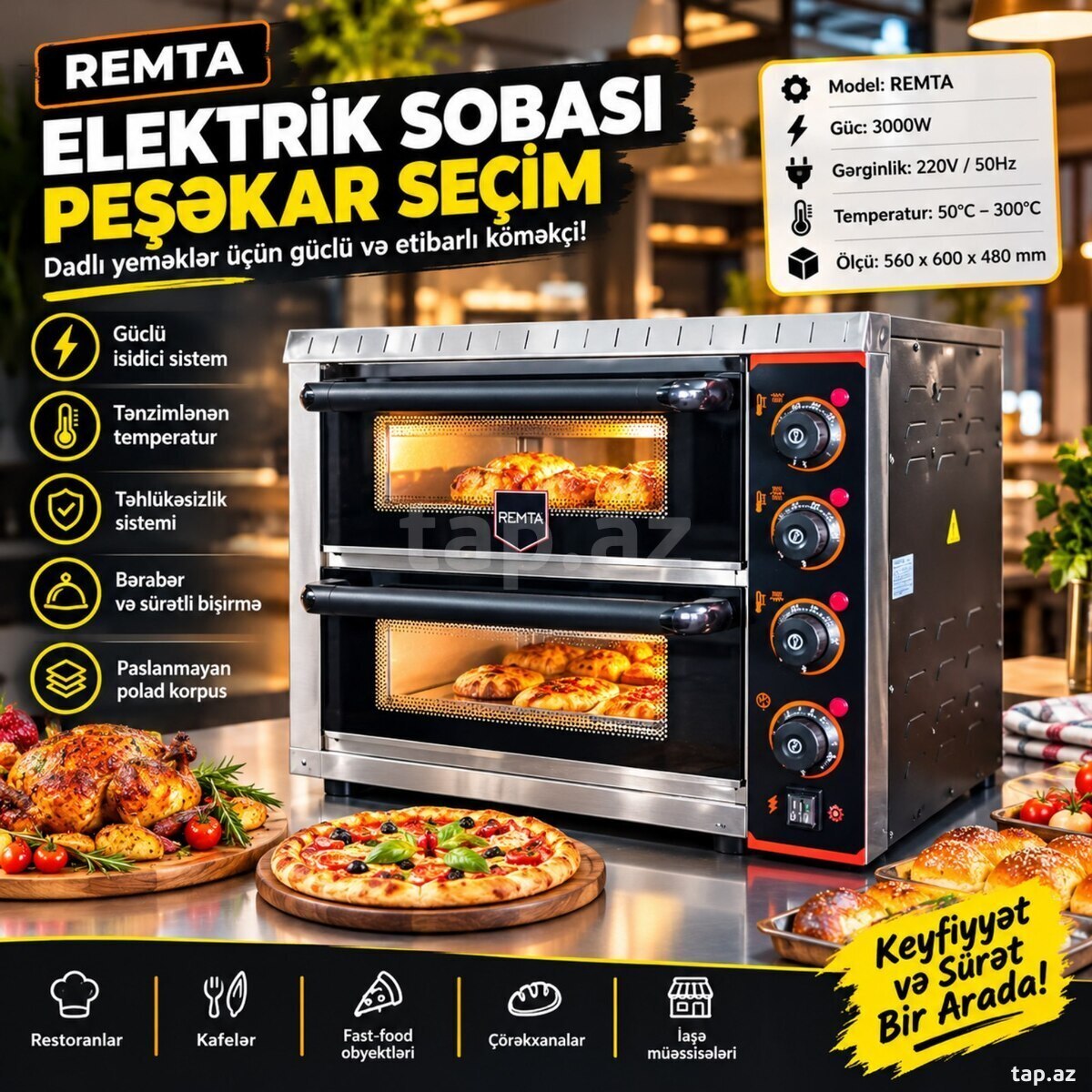 Elektrikli daş soba Remta — 1