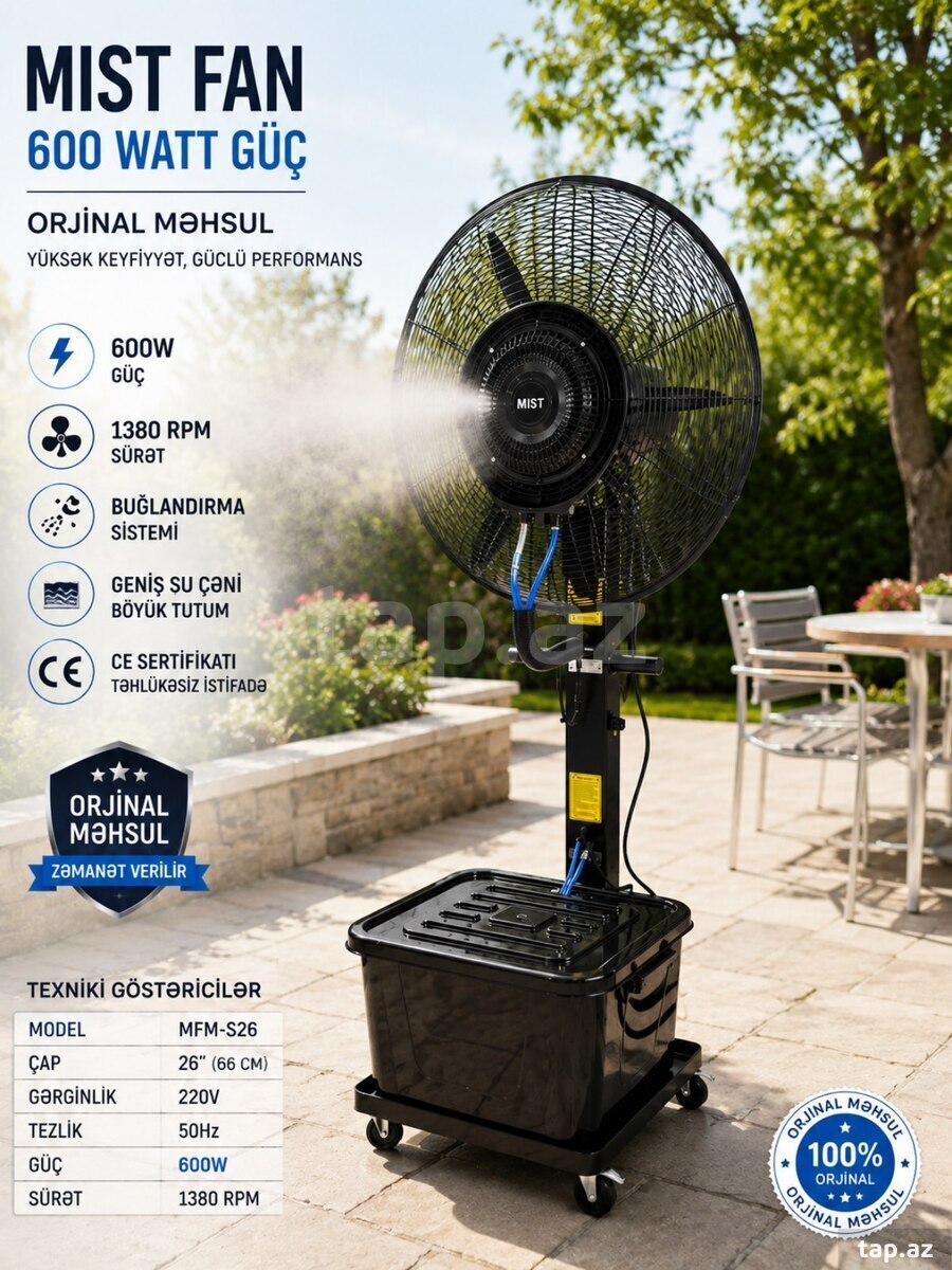 Sərinkeş MistFan-600watt — 1