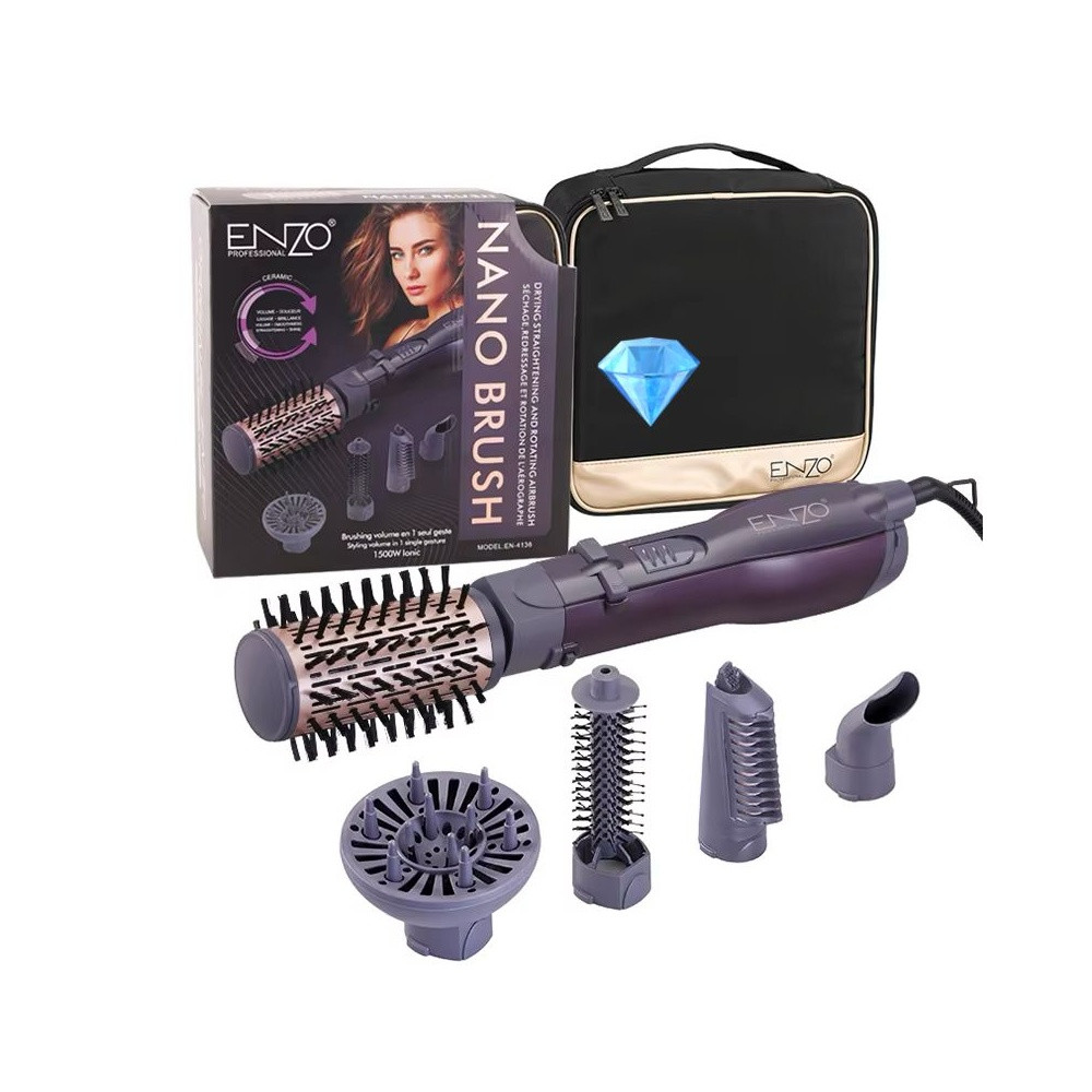 Fen-fırça Enzo EN-4136 Nano Brush 5-i 1-də Fen-Daraq Seti, 1500W, Çoxfunksiyalı Saç Formalaşdırıcı — 1
