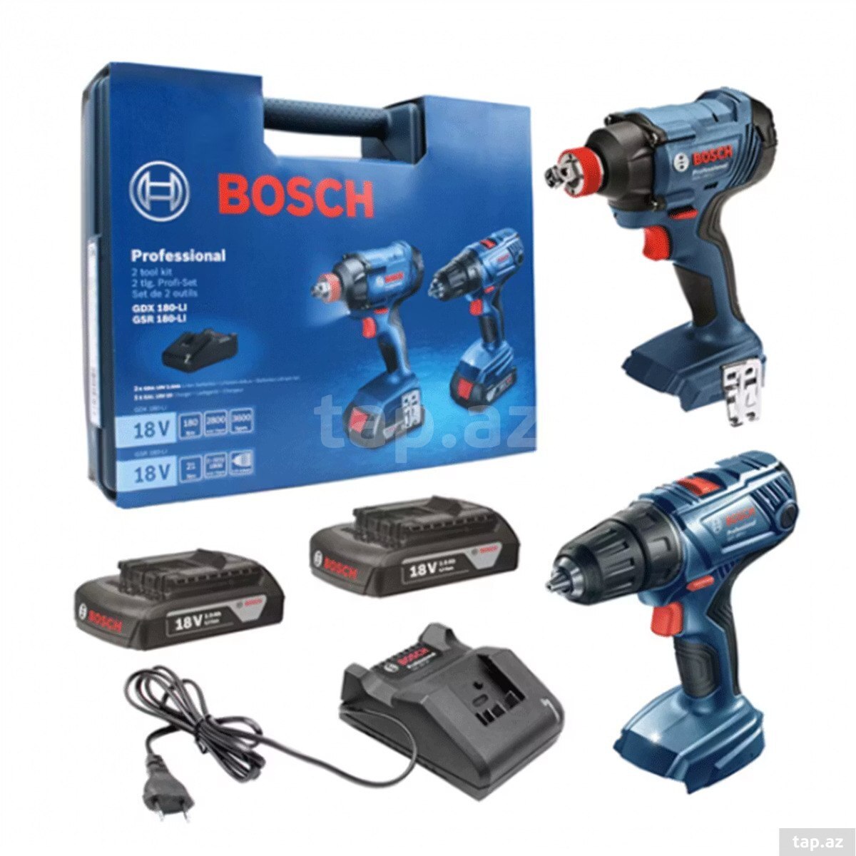 Bosch GDX 180-Lİ+GSR 180-Lİ vint açan dəst — 1