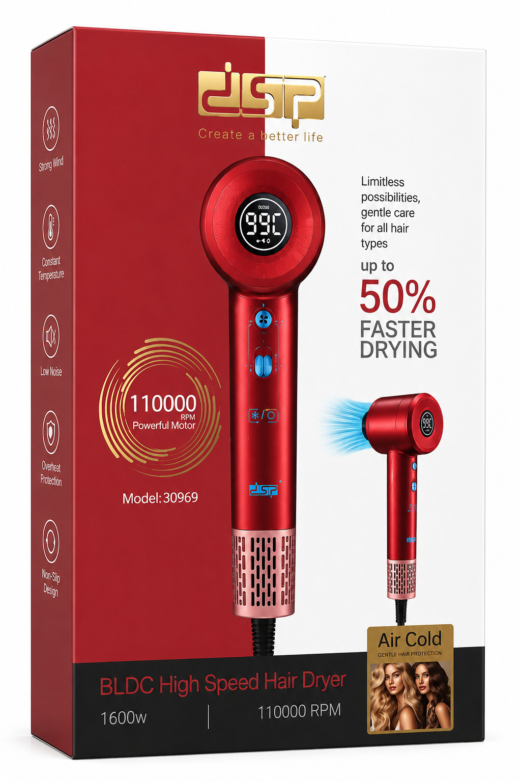 Fen DSP 30969 1600W Red — 1