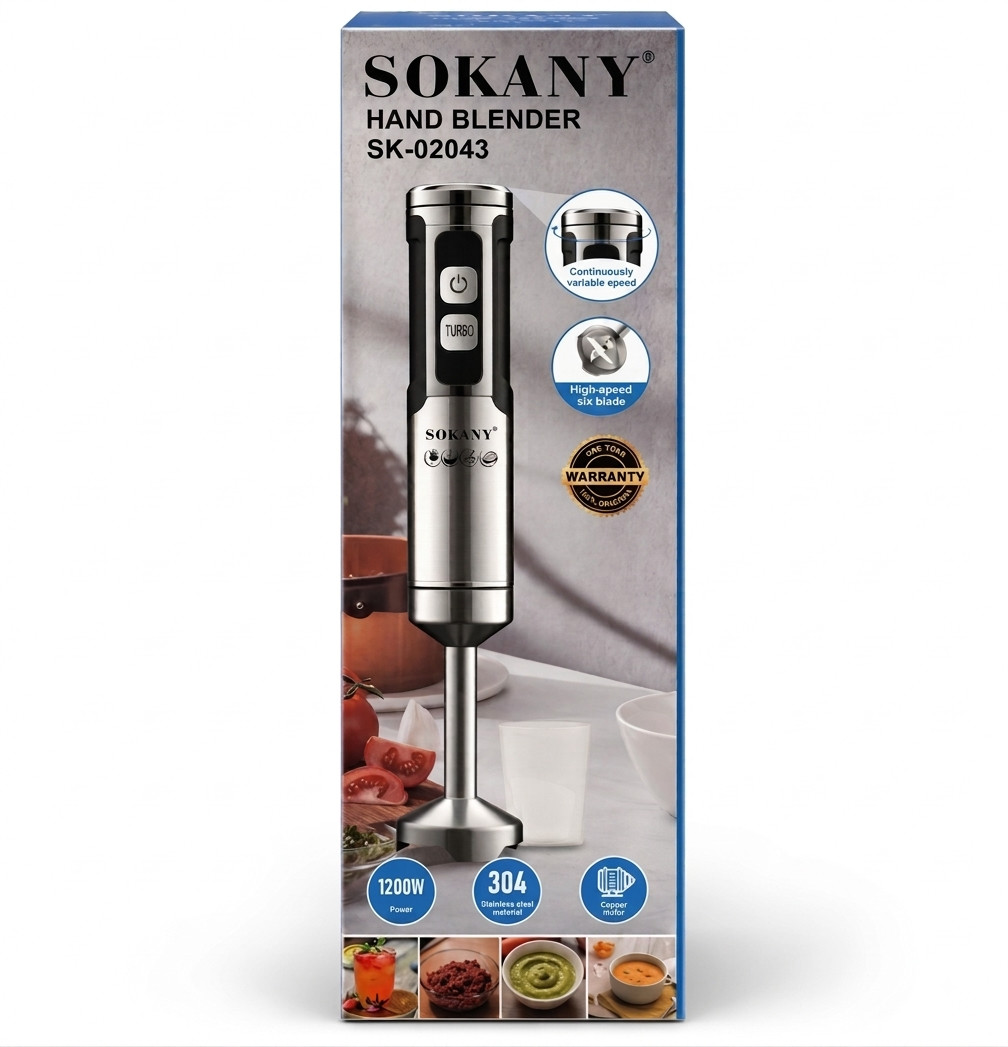 Blender Sokany SK-02043 1200 W 0.5 l gümüşü-qara — 1