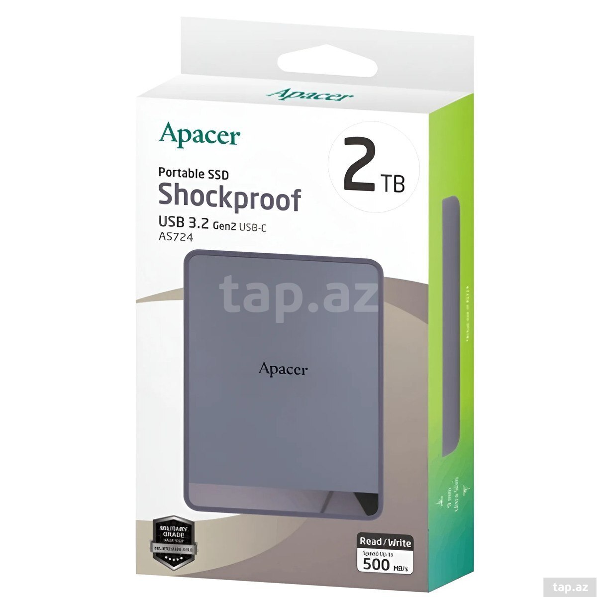 SSD Apacer AS724 2TB USB 3.2 Gen 2 (AP2TBAS724M-1) — 1