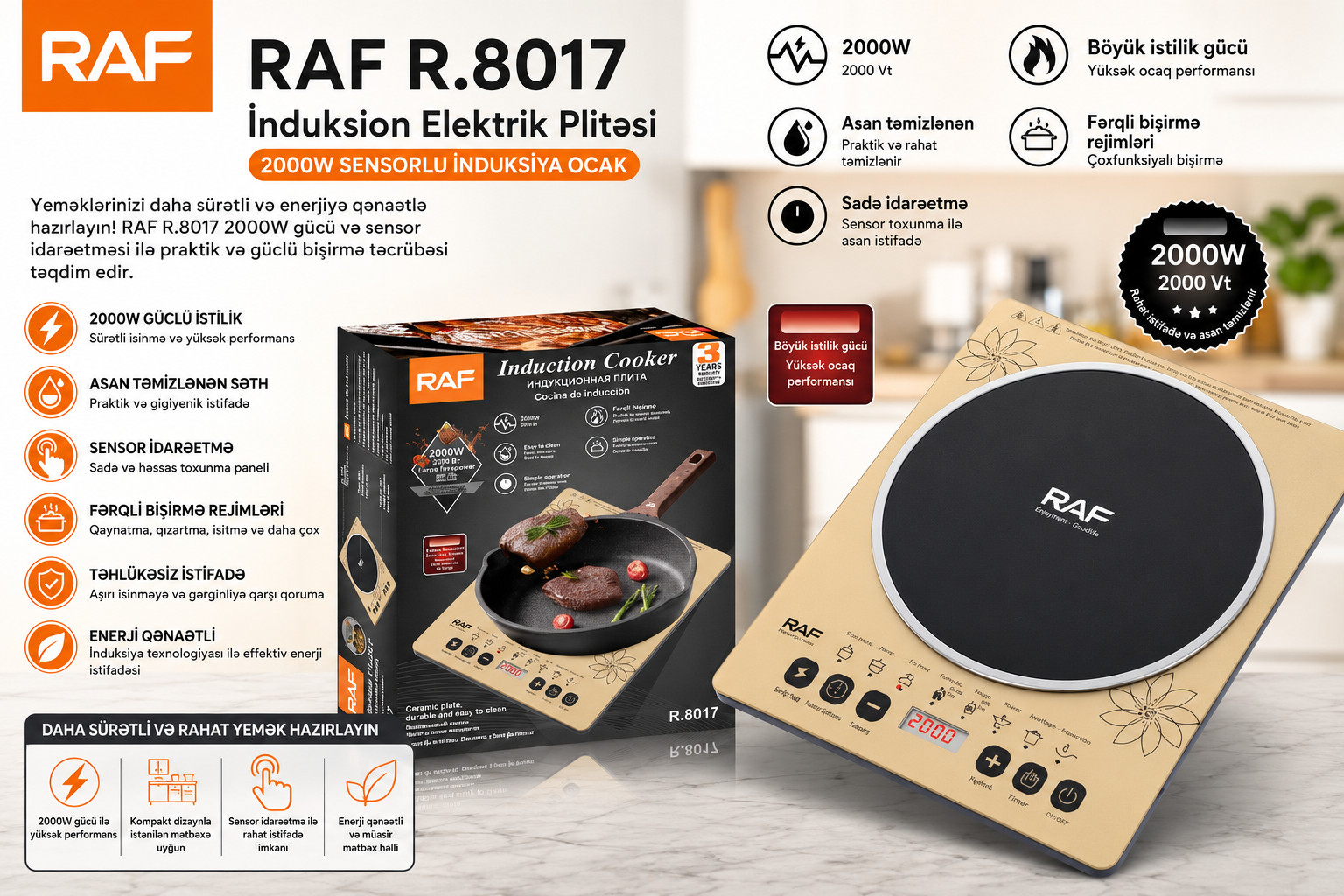 Masaüstü elektrik bişirici RAF R.8017 — 1
