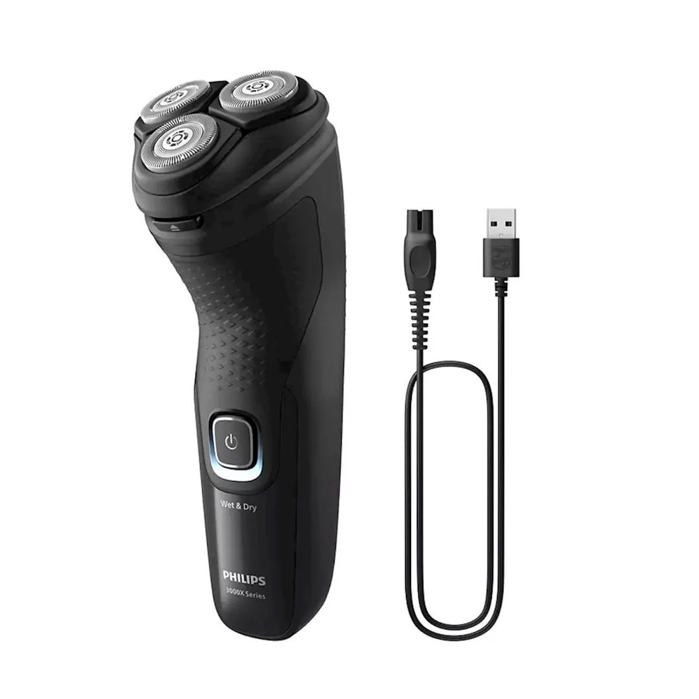 Kişi elektrik ülgücü Philips X3051/00, Akkumulyator, Rotorlu, 3 ülgüc başlığı, Qara — 1