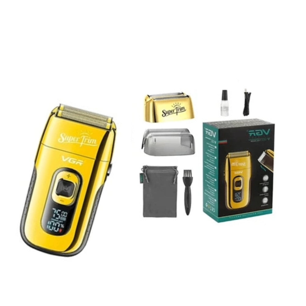 Elektrik ülgüc VGR V-332 Gold İkili folqa bıçaq 1200 mAh LED ekran — 1
