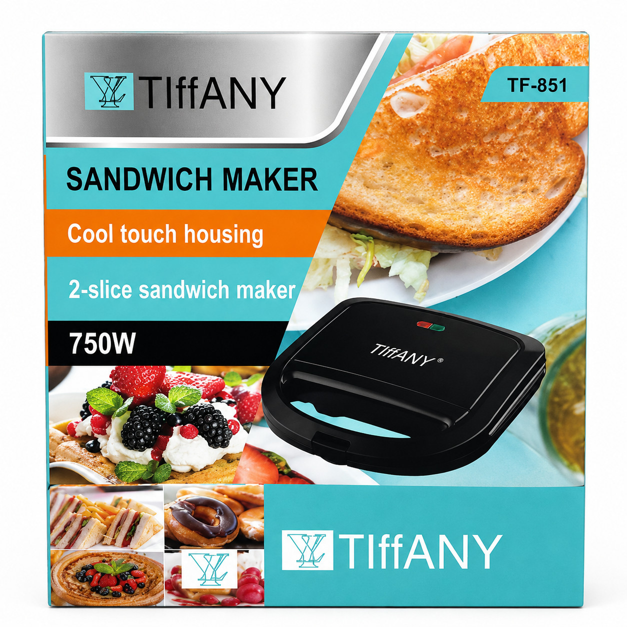 Sendviç cihazı Tiffany TF-851, 750 Vt — 1