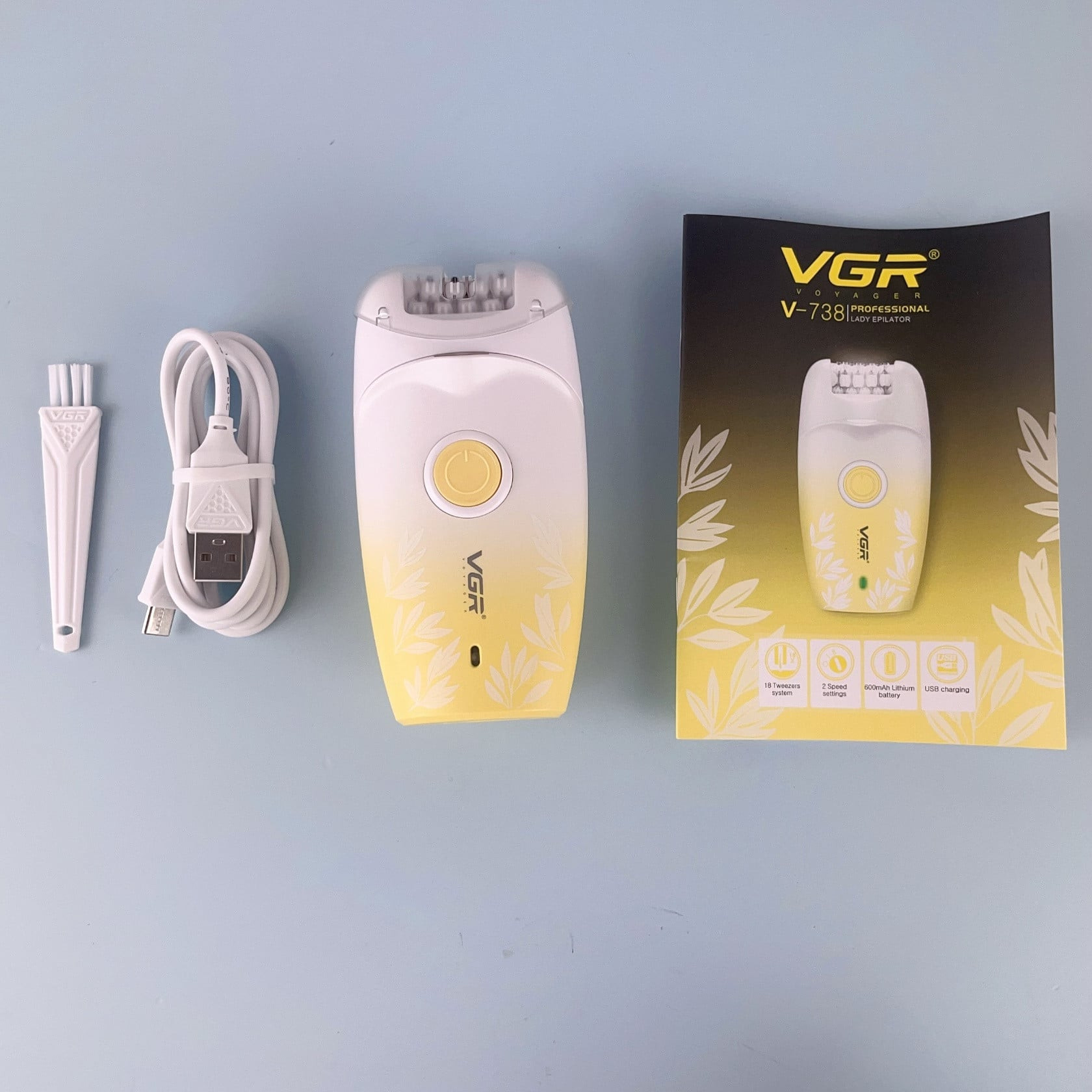 Epilyator VGR V-738 Simsiz 2 sürətli Üz və bədən üçün — 1