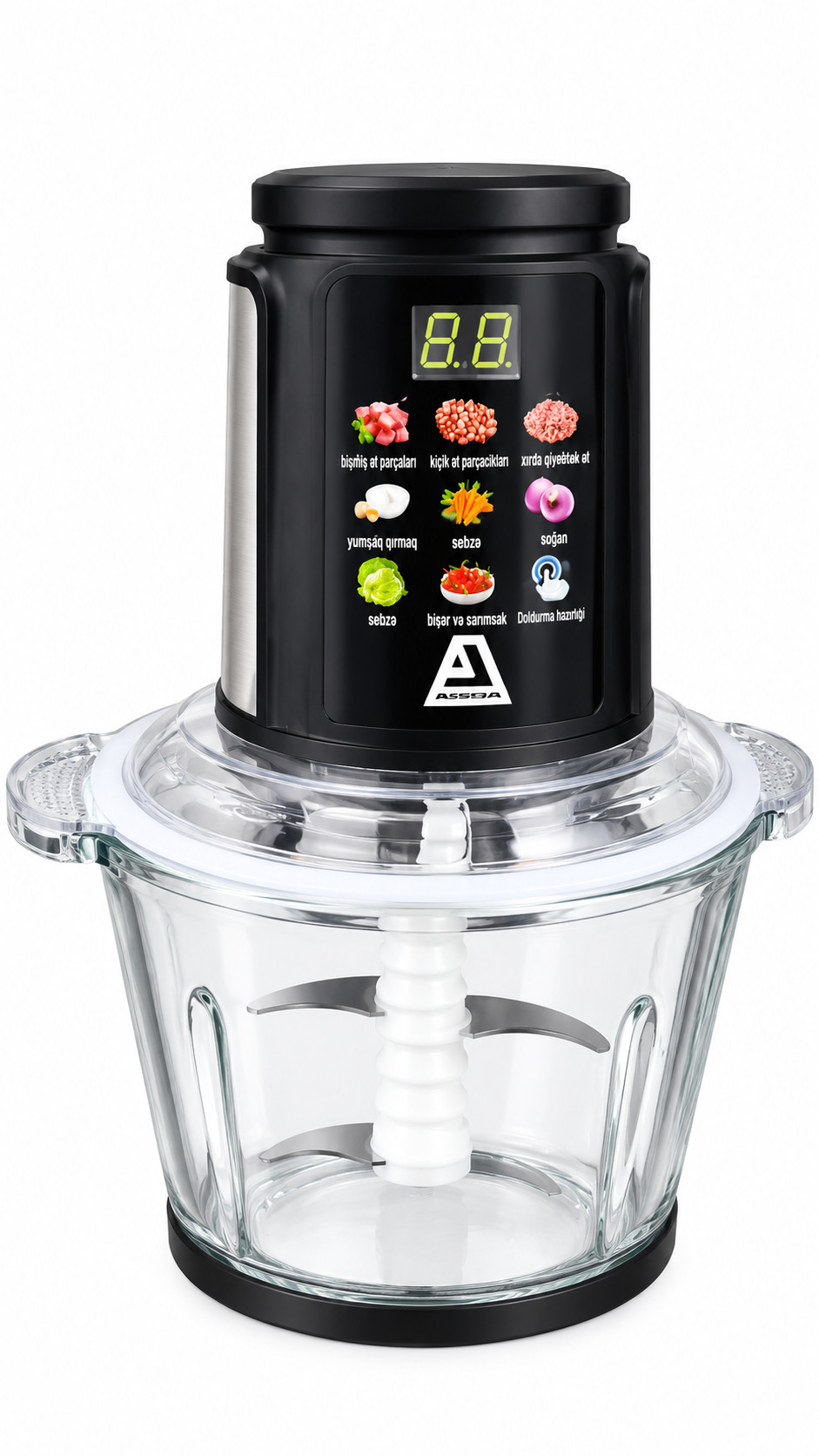 Doğrayıcı Azerra AZ-011 1500 Vt, 3 L, Qara — 1