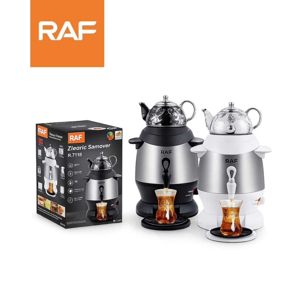 Elektrik samovar RAF 1350W 6lt qara — 1
