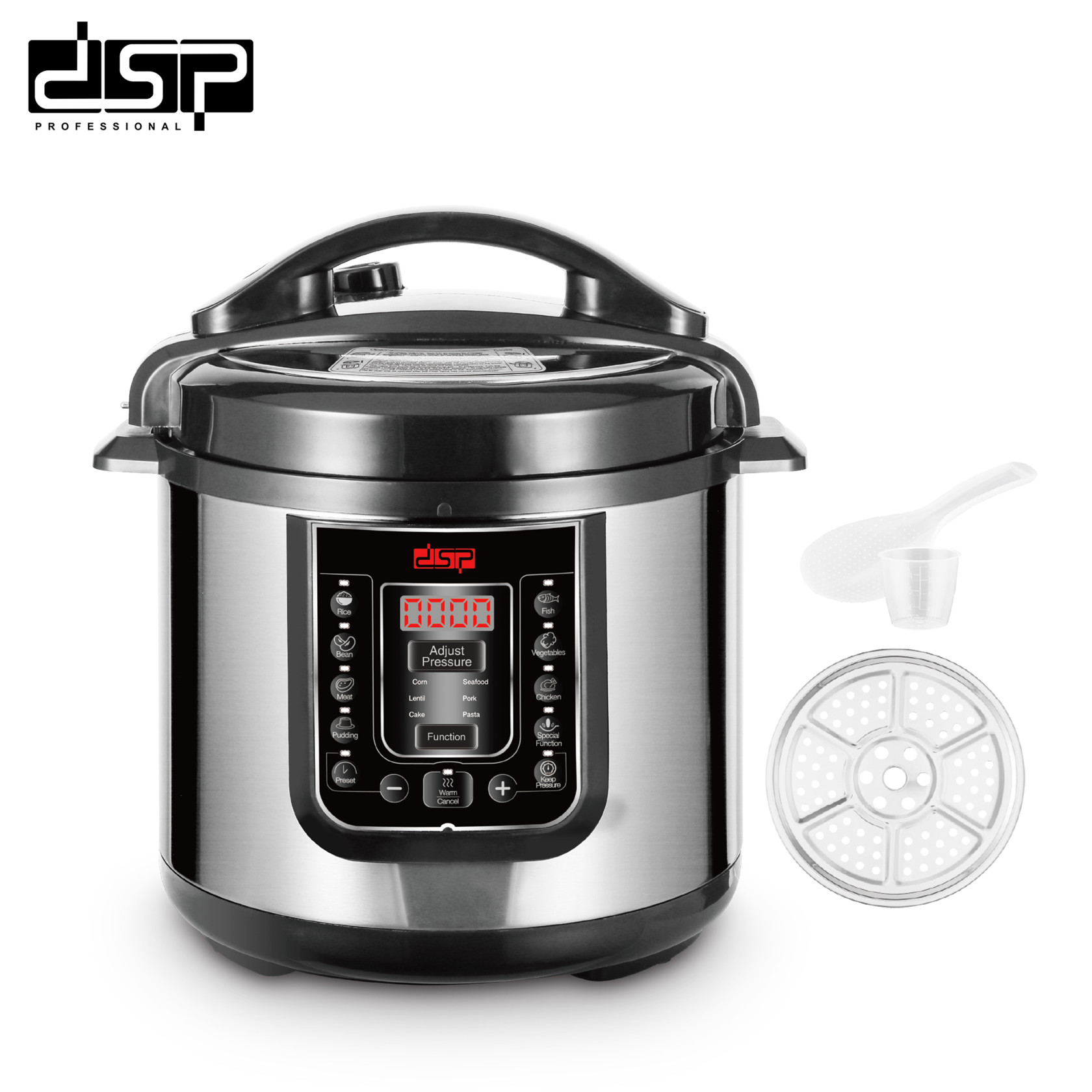 Elektrik qazan DSP SHRK_4884_00810 5.1–6 L Alüminium, 1000 Vt, rəqəmsal idarəetmə, avtomatik bişirmə - SHRK_4884_00810 — 1