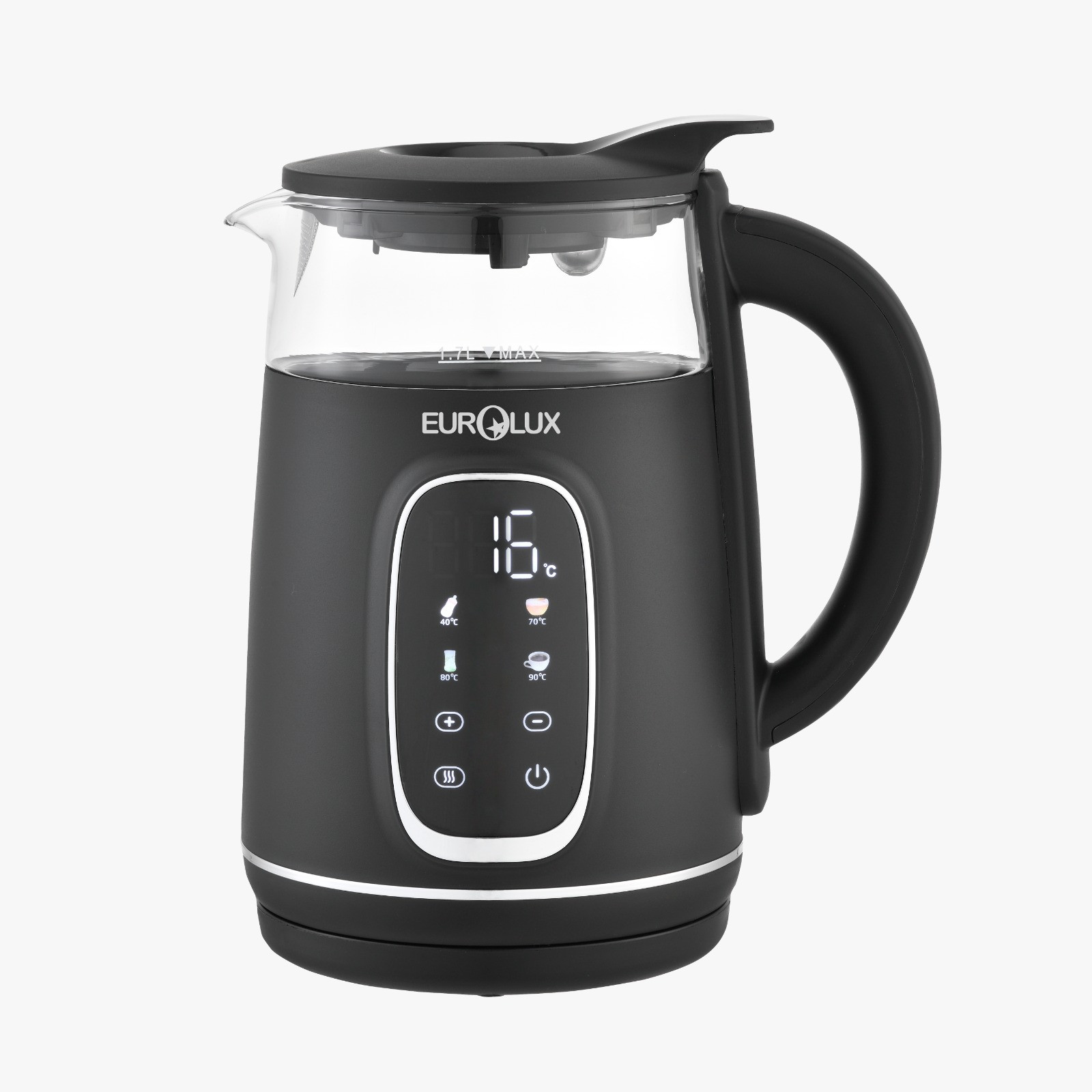 Elektrik çaydanı Eurolux EU-EK1833GDDB 1.7 l 1500 W qara — 1