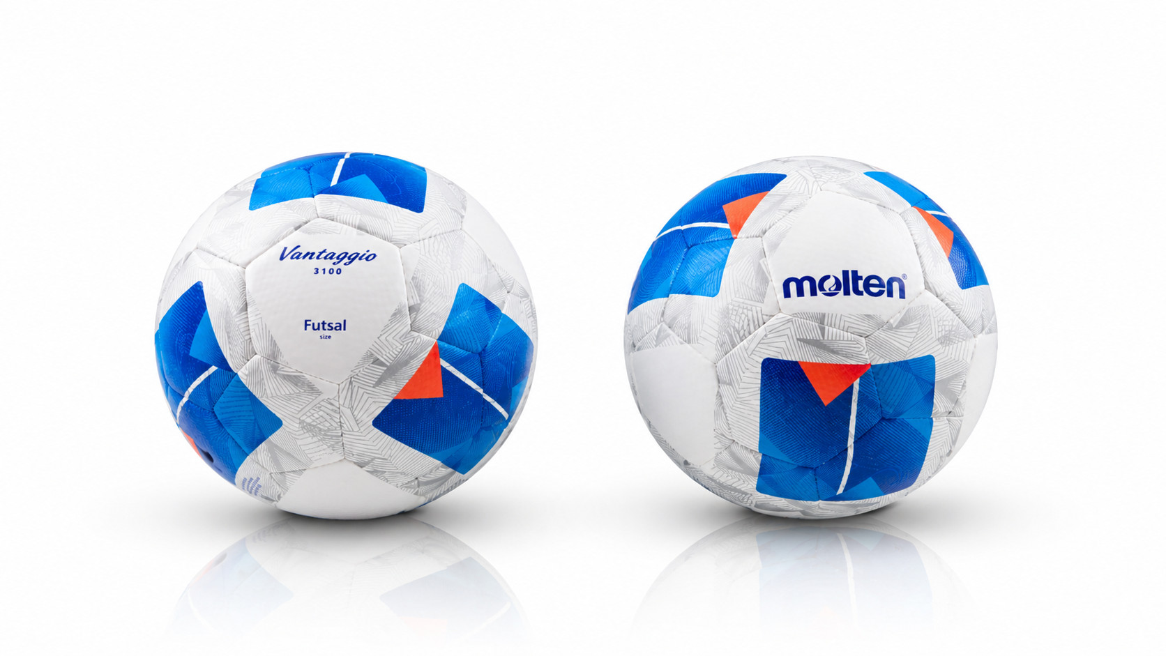 Futbol topu Molten, ağ/göy, ölçü 5 — 1