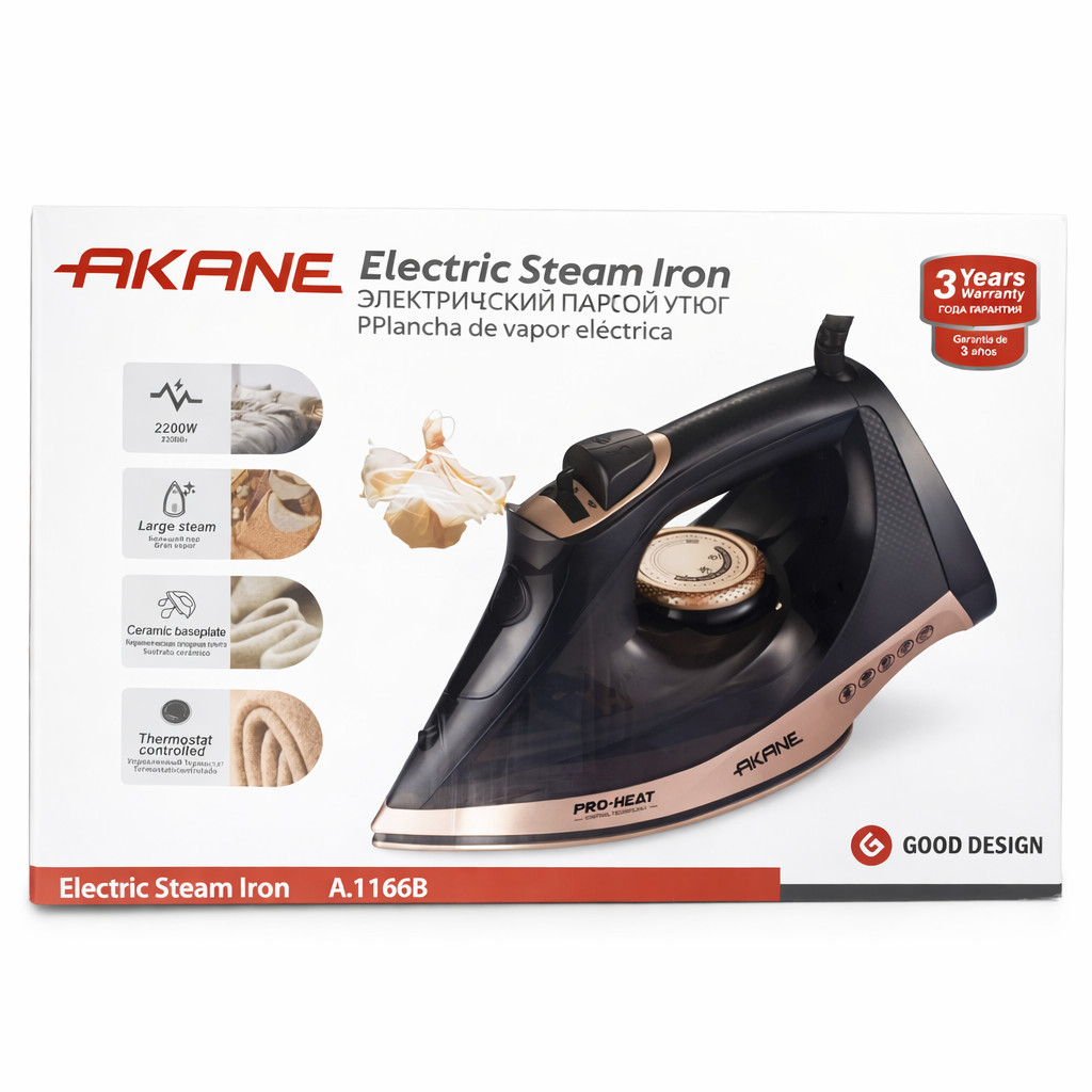 Ütü Akane A.1166B Electric Steam Iron 2200W — 1