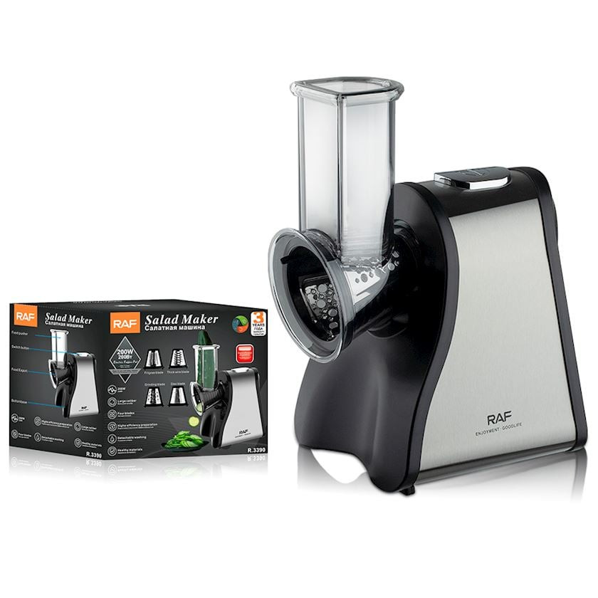 Mətbəx kombaynı və doğrayıcı RAF R.3390 tərəvəz doğrayıcı Qara/Boz 200 Vt - SHRK_48840028 — 1