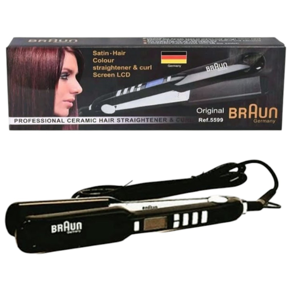 Saç üçün düzləşdirici BR- BRAN 5599, Qara — 1