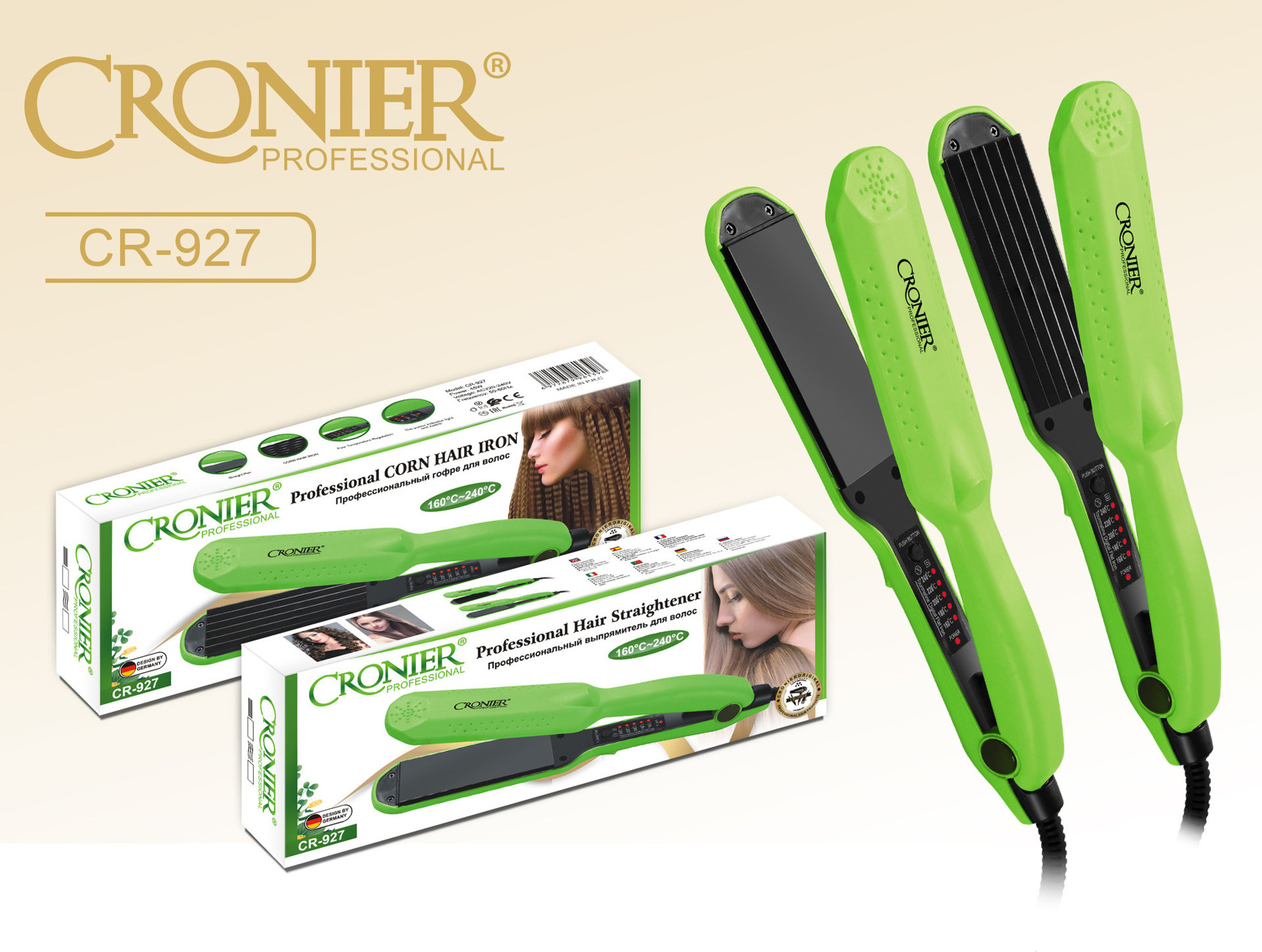 Saç ütüsü Cronier CR-927 Green — 1