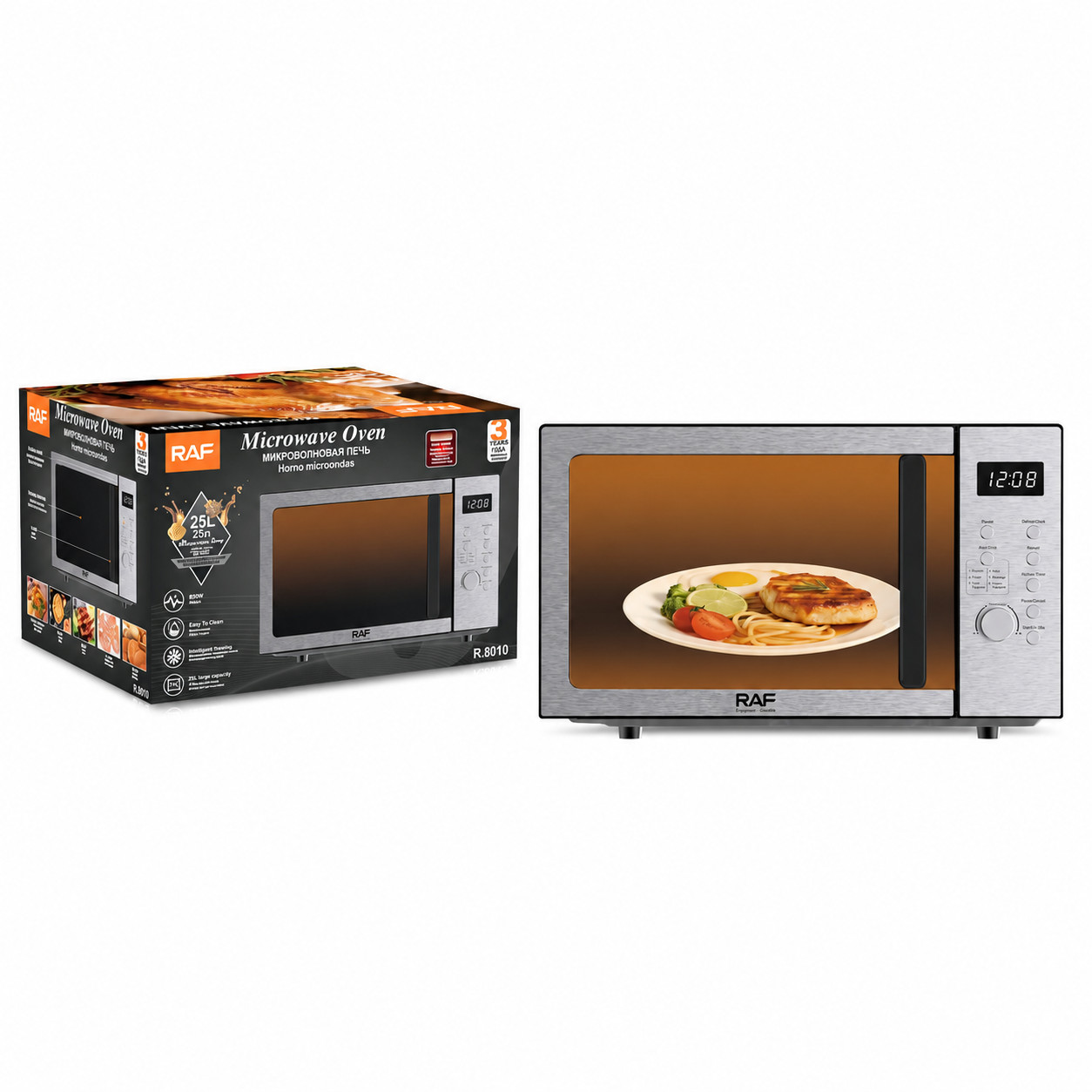 Mikrodalğalı soba RAF R.8010, 25 l, 850 Vt — 1