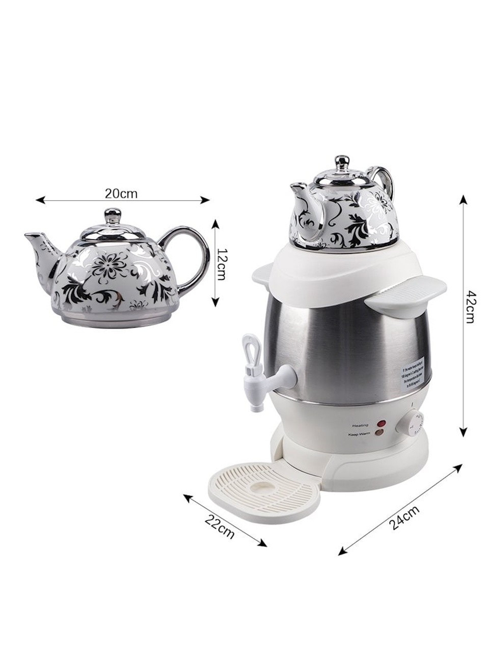 Elektrik samovar RAF R.7115 White — 1