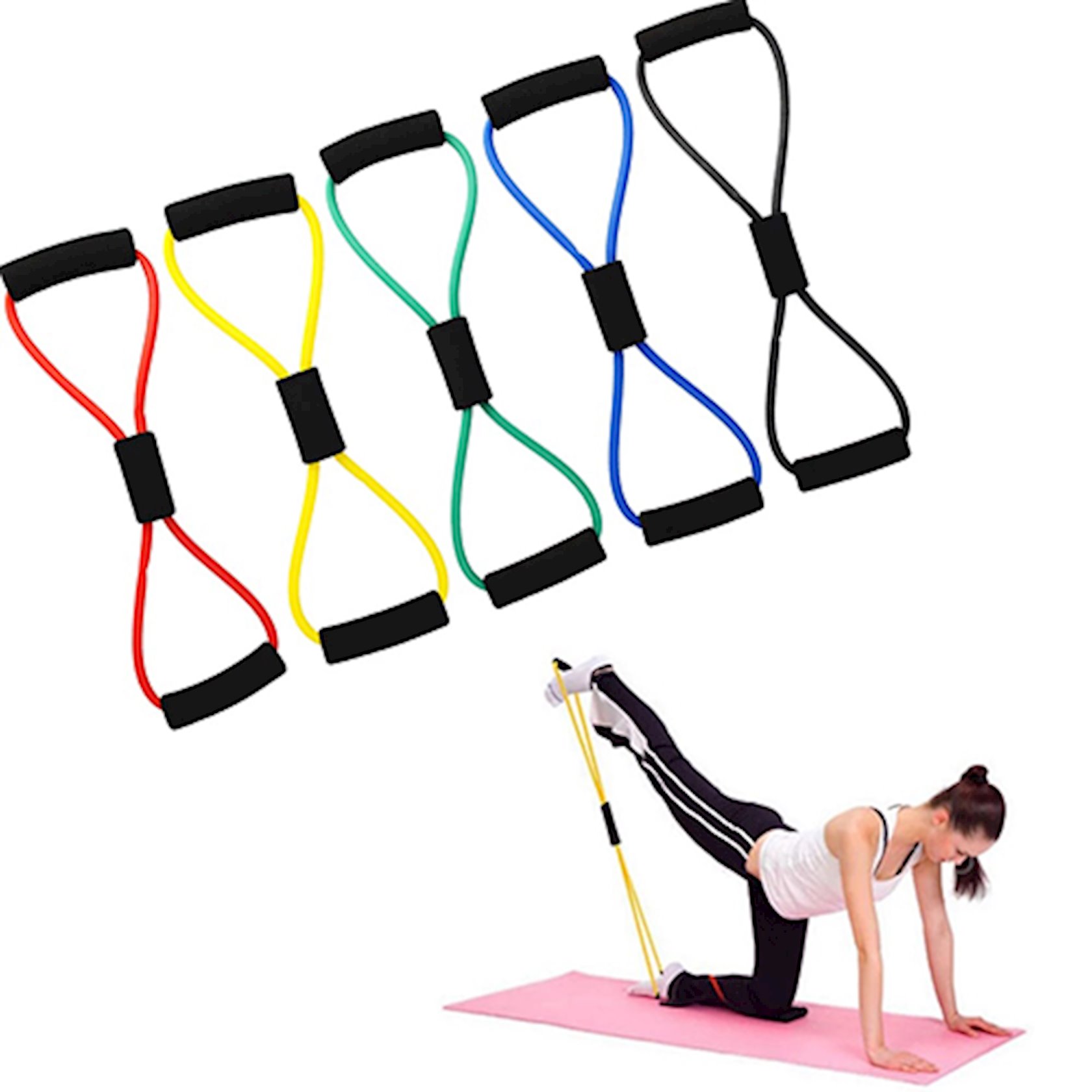 Fitnes və yoga üçün espander-səkkiz, məhsul çeşiddə — 1