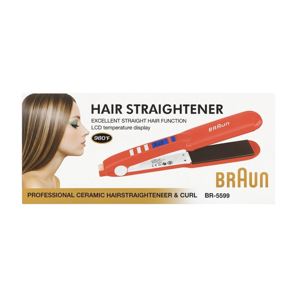 Saç ütüsü BR-5599, 250 Vt, Red — 1