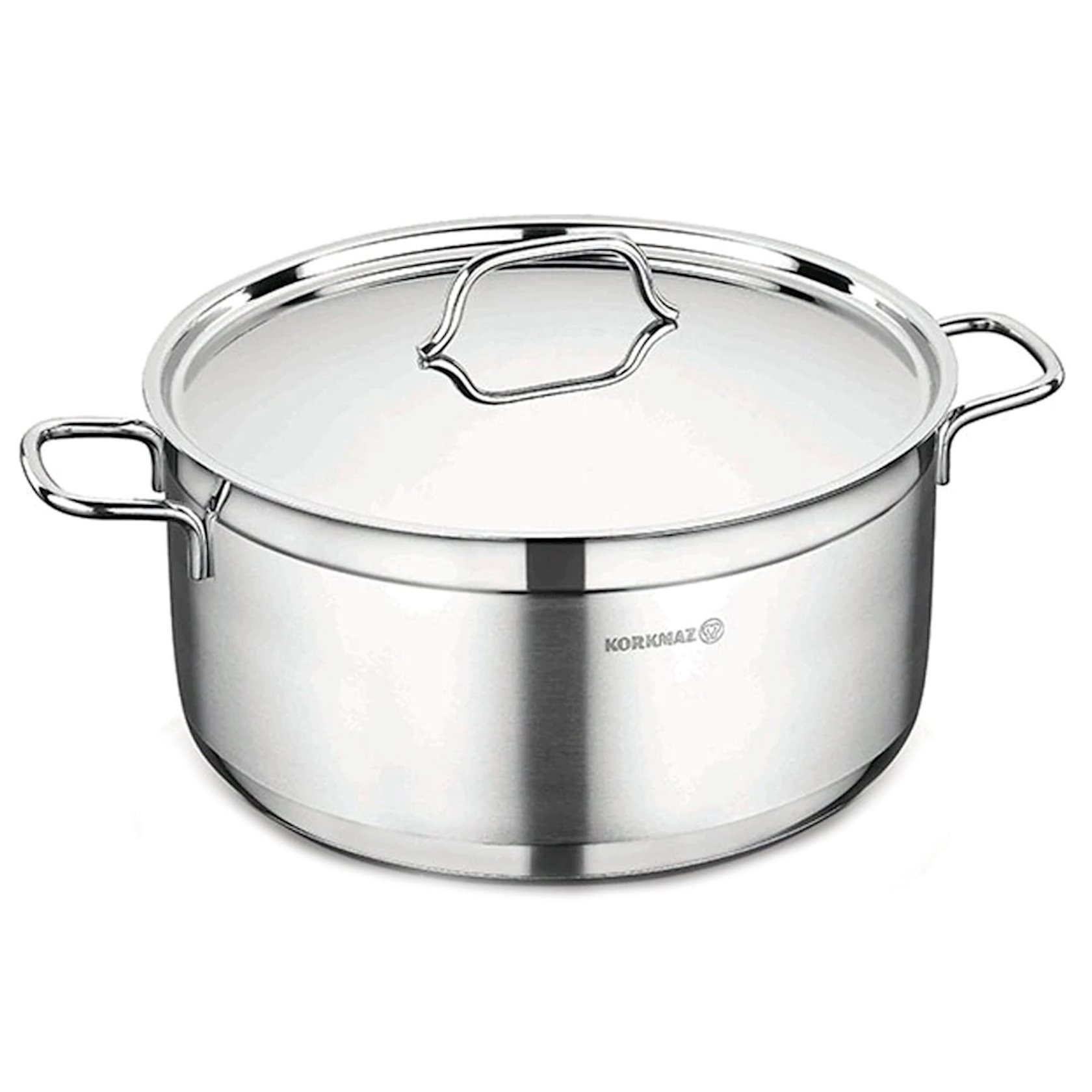 Qazan Korkmaz Alfa A1028, 28x14 sm, 8.5 L, Gümüşü — 1