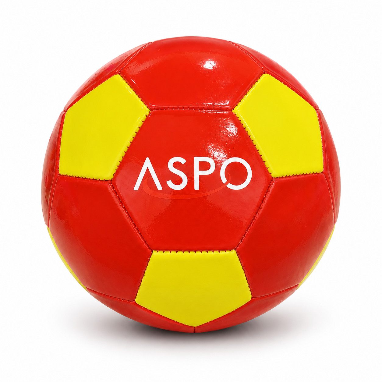 Futbol üçün top Aspo, qırmızı/sarı, ölçü 5 — 1