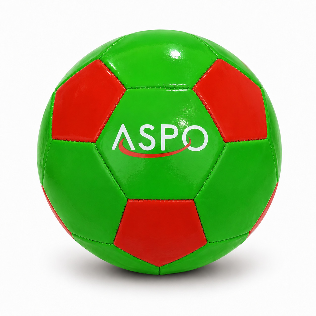 Futbol üçün top Aspo, yaşıl/qırmızı, ölçü 5 — 1