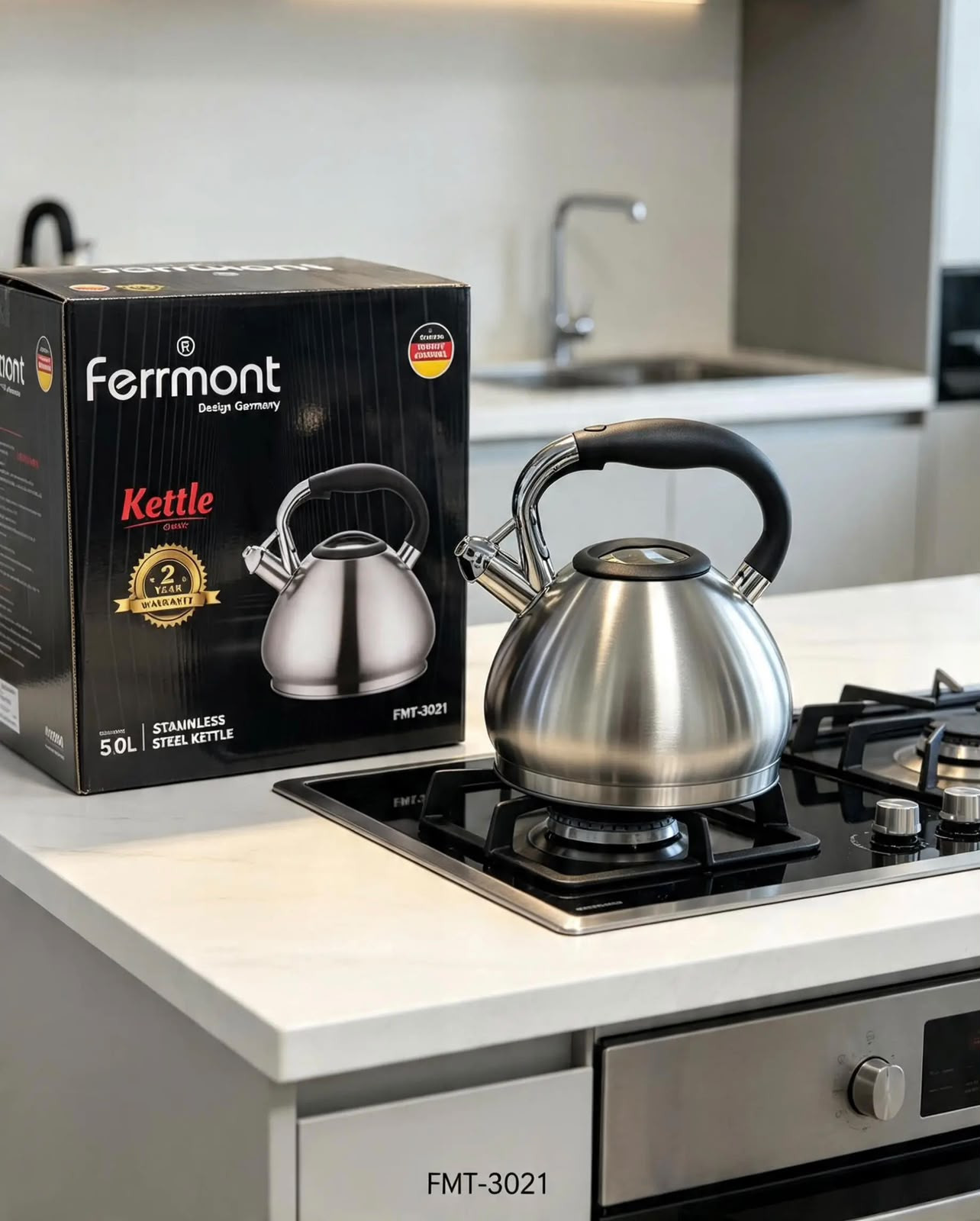 Çaydan Ferrmont SU-LI0298 FMT3021, 5000 ml, paslanmayan polad, gümüşü — 1