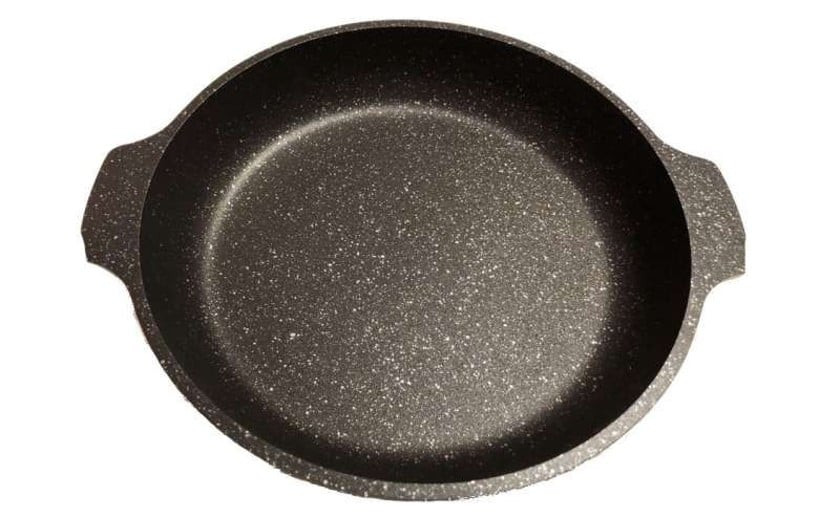 Tava Kukmara smt184a, 18 sm, mərmər, yapışmayan, iki tutacaqlı, qara - KK_mpn_000382 — 1