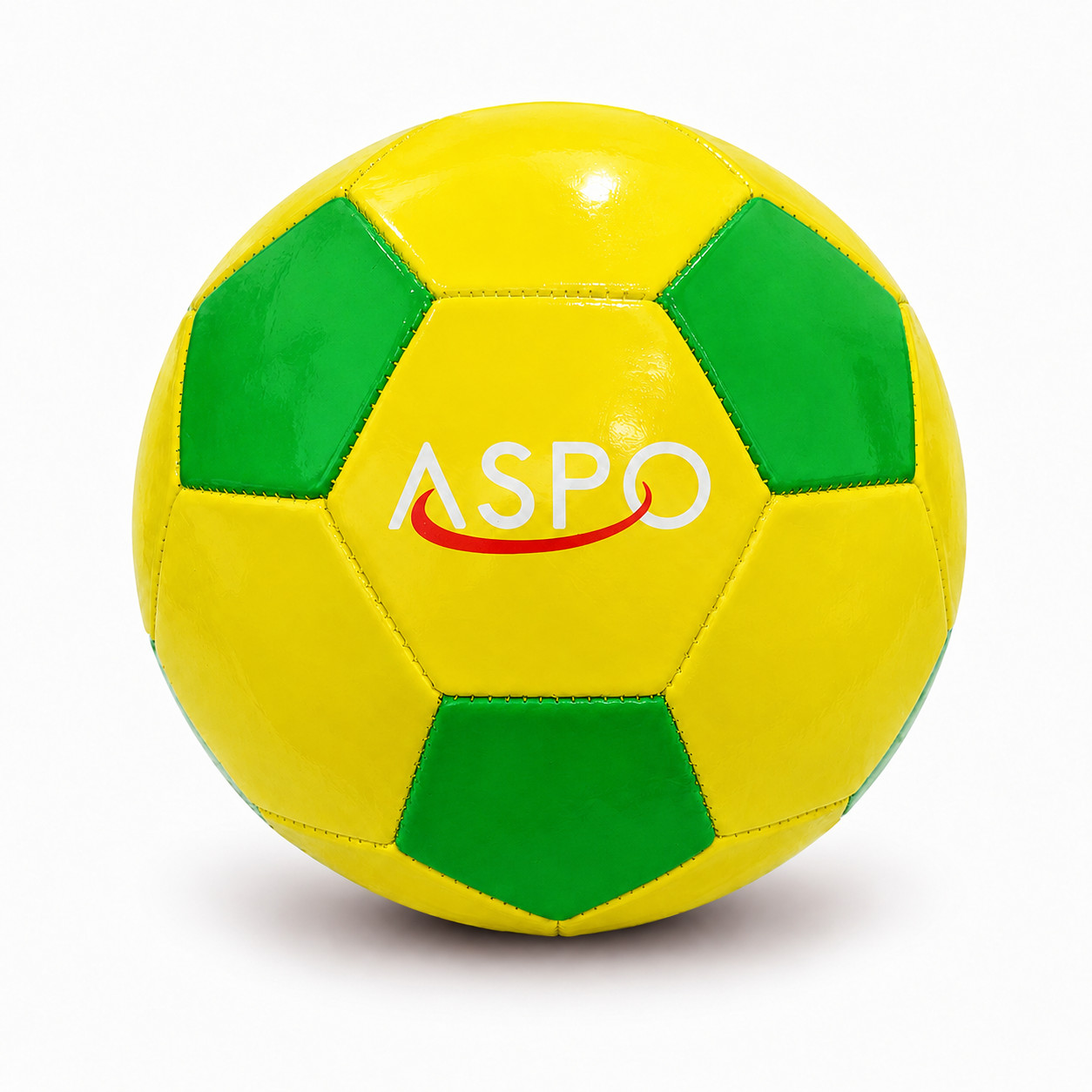 Futbol üçün top Aspo, yaşıl/sarı, ölçü 5 — 1