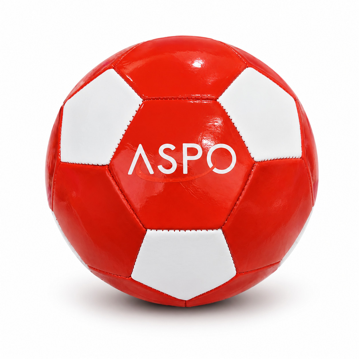 Futbol üçün top Aspo, ağ/qırmızı, ölçü 5 — 1