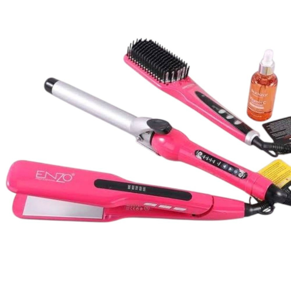 Fen Enzo EN-3955W Rose 3-ü 1-də Peşəkar Saç Formalaşdırma Dəsti - wel59 — 1
