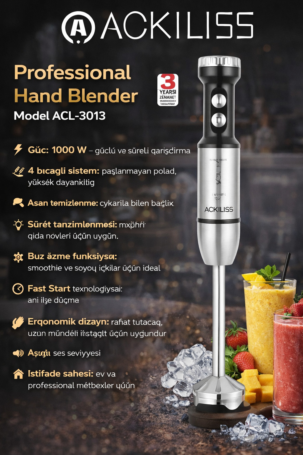 Salınma blender Ackiliss ACL-3013 — 1