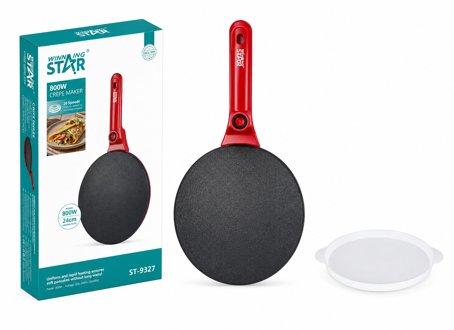 Blinçik aparatı Winning Star ST-9327 RS 800 W 240 mm qırmızı — 1